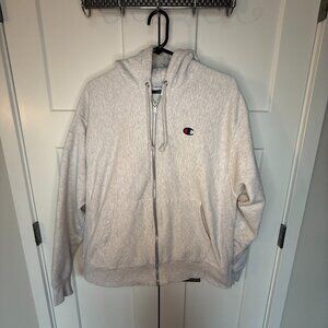 Champion Reverse Weave Full Zip Hoodie Men's Size Large Gray Sweatshirt Jacket